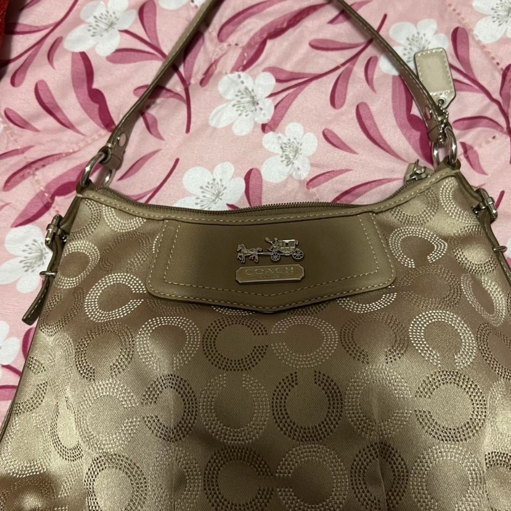 Coach Metallic Gold Shoulder Bag